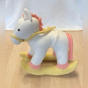 Vintage 80’s/90’s Era H.K. City Toys 11” Felt Plush Baby Rocking Pony Lovey